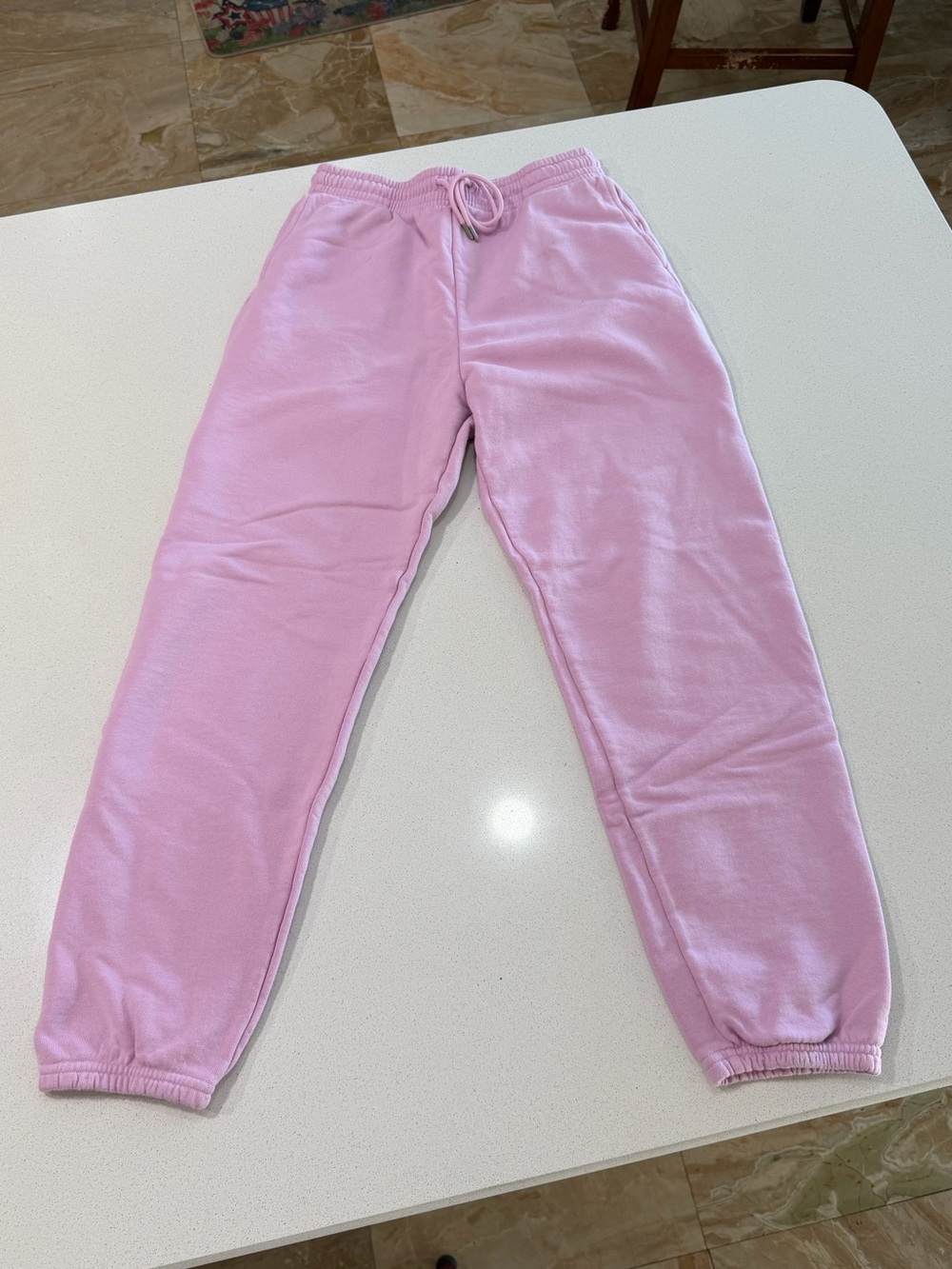 Uniqlo Girls Light Pink Fleece Jogger Sweatpants